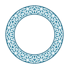 Vector Asian Tribal Circular Frame