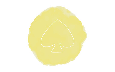 アナログ手書き風のゆるいタッチのアイコン：スペード