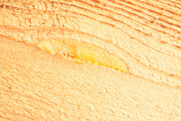 The longitudinal sawed down the tree. Dry wooden board. Lines of annual tree rings.