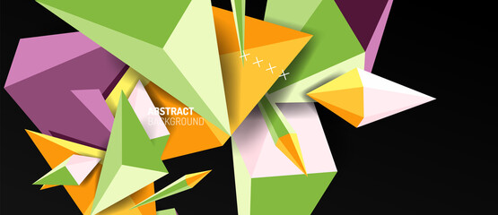 Trendy simple triangle abstract background, dynamic motion concept. Vector Illustration For Wallpaper, Banner, Background, Card, Book Illustration, landing page