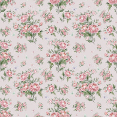 Seamless pattern bouquets of roses and butterflies
Beautiful print for your decor and textile design