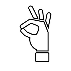 OK sign hand icon