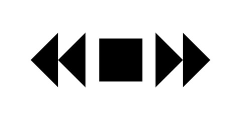 vector logo design icon previous next button, vector illustration of playback button