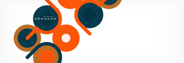 Obraz premium Circles and lines abstract background for covers, banners, flyers and posters and other templates