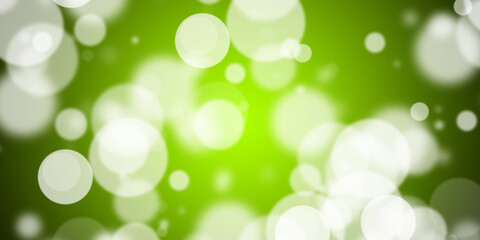 Obraz premium Streszczenie żółtym zielonym tle z latającymi okrągłymi kształtami