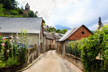 Fototapeta premium Castillon-en-Couserans village in Midi-Pyrenees in France 