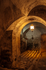 Old medieval Jibreen Castle in the Sultanate of Oman