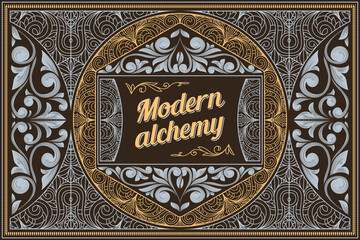 Vintage decorative ornate label design