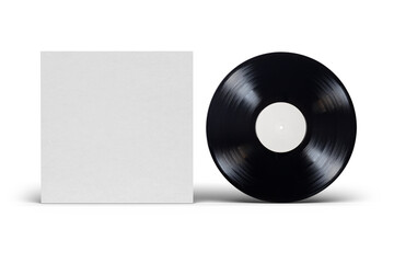 Vinyl LP record with cardboard cover on white background.