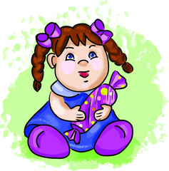 girl in the blue dress candy