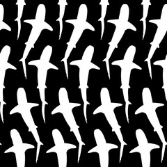 Tiger Shark Seamless Pattern 01