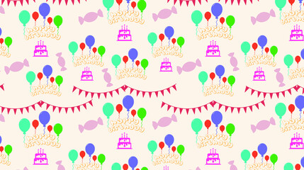 Happy Birthday Seamless Pattern