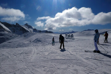 Abfahrt von der Zehnerkarspitze in Obertauern