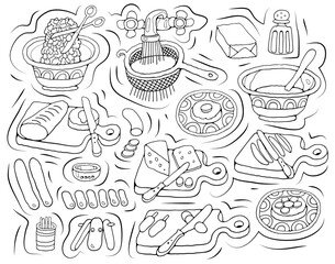 Home Cooking vector illustration