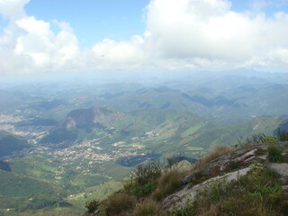 mountain landscape with clouds