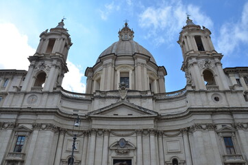 Fototapeta na wymiar Sant'Agnese in Agone, 17th-century Baroque church in Rome, Italy