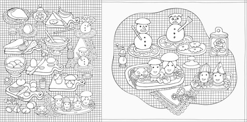 Fototapeta premium Home Cooking Still life vector illustration