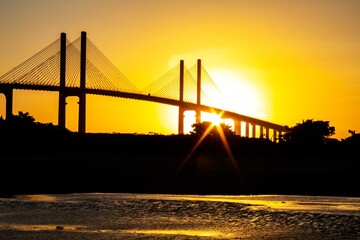 bridge at sunset