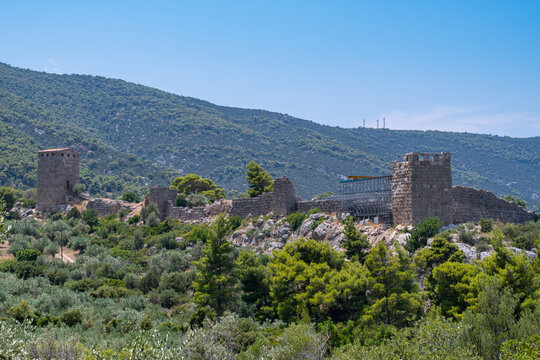 Ancient fortress of Aegosthena at Porto Germeno