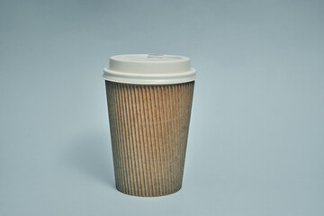Paper cup. Recycling. Eco-friendly disposable tableware. Eco dishes