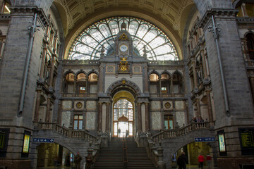 Fototapeta na wymiar Central Station Antwerp, Flanders, Belgium