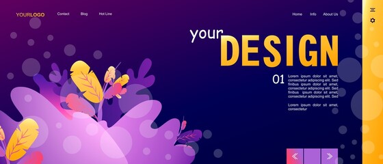 abstract homepage design template futuristic
