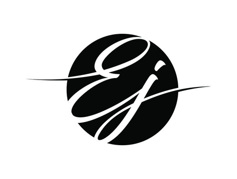 Monogram Initial letter EJ logo