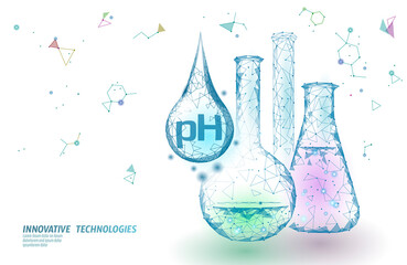 Water pH laboratory analysis chemistry science technology. School research education microscope lab data potential test. Medicine health concept vector illustration
