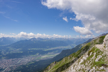 mountains with clouds in Innsbruck