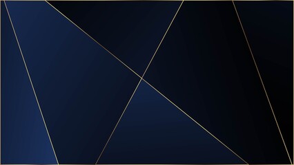 Blue Luxury Polygon Texture. Elegant Dark Platinum Chic Shapes Banner 