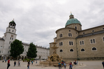 buildings like cathedral or dome in Salzburg