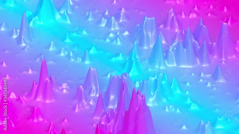 Poster abstract ultraviolet neon ferrofluid liquid shape background. violet pink gradient morphing liquid s