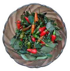 very spicy chilly and curry leaf