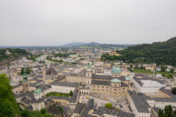 Fototapeta na wymiar city Salzburg in Austria with buildings