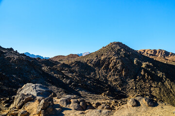 Mountains in arabian desert not far from the Hurghada city, Egypt