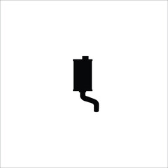 exhaust isolated icon on white background, auto service, repair, car detail