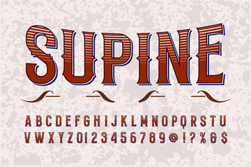 Naklejka premium vector alphabet, typography vector, black and white background, vintage font, letters and numbers