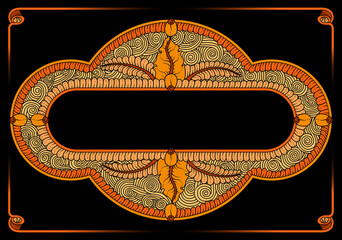 gold frame with isolated diamonds