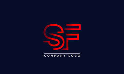 Creative letters SF or FS Logo Design Vector Template. Initial Letters SF Logo Design	