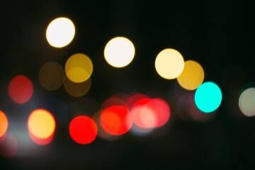 defocused christmas lights