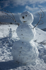 snowman on the mountains