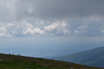 Storm clouds in the mountains