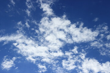 Small clouds in the sky. Russia.