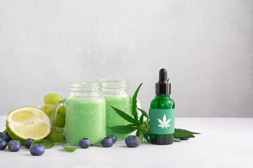CBD drink shots. Infused with cannabis extract and blended with fresh fruits and herbs for a...