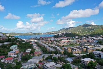 Panoramic view of the city of Charlotte Amalie, St. Thomas, US Virgin Islands