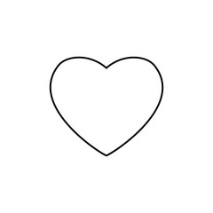 Heart icon isolated on background. Love, happy valentines day concept. Vector flat design