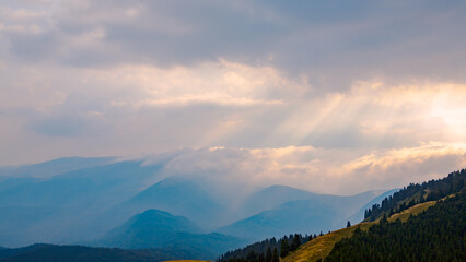 Awesome mountain landscape on the Red Mountain. Romania.