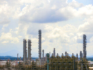 plant petrochemical  In the daytime with copy space on top.