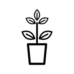 plant on pot icon