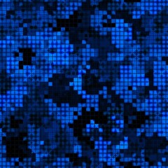 Military camouflage seamless pattern. Urban digital pixel style.